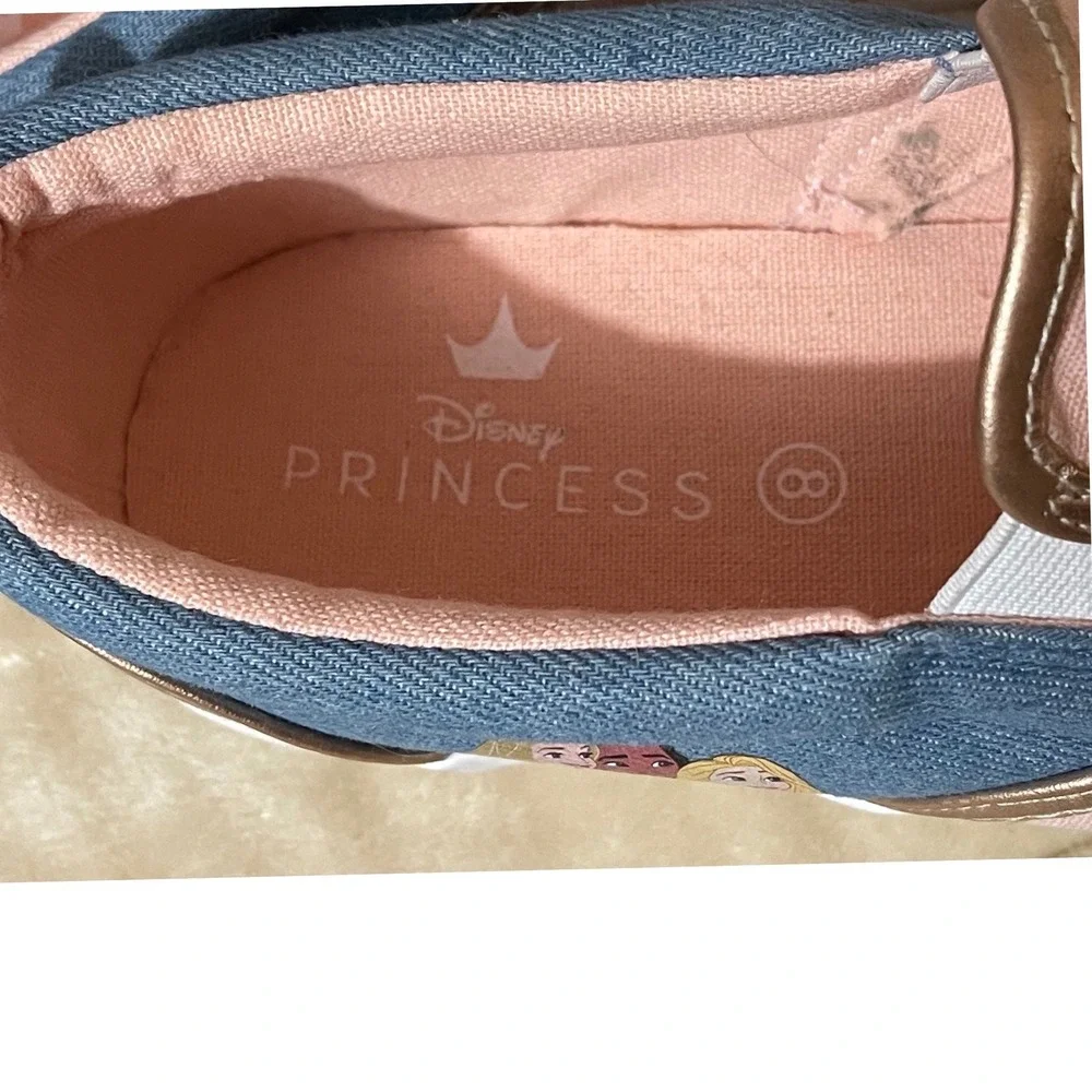 Disney Princess Ground Up Slip On Sneakers Womens Cinderella Pink Blue Size‎ 8
